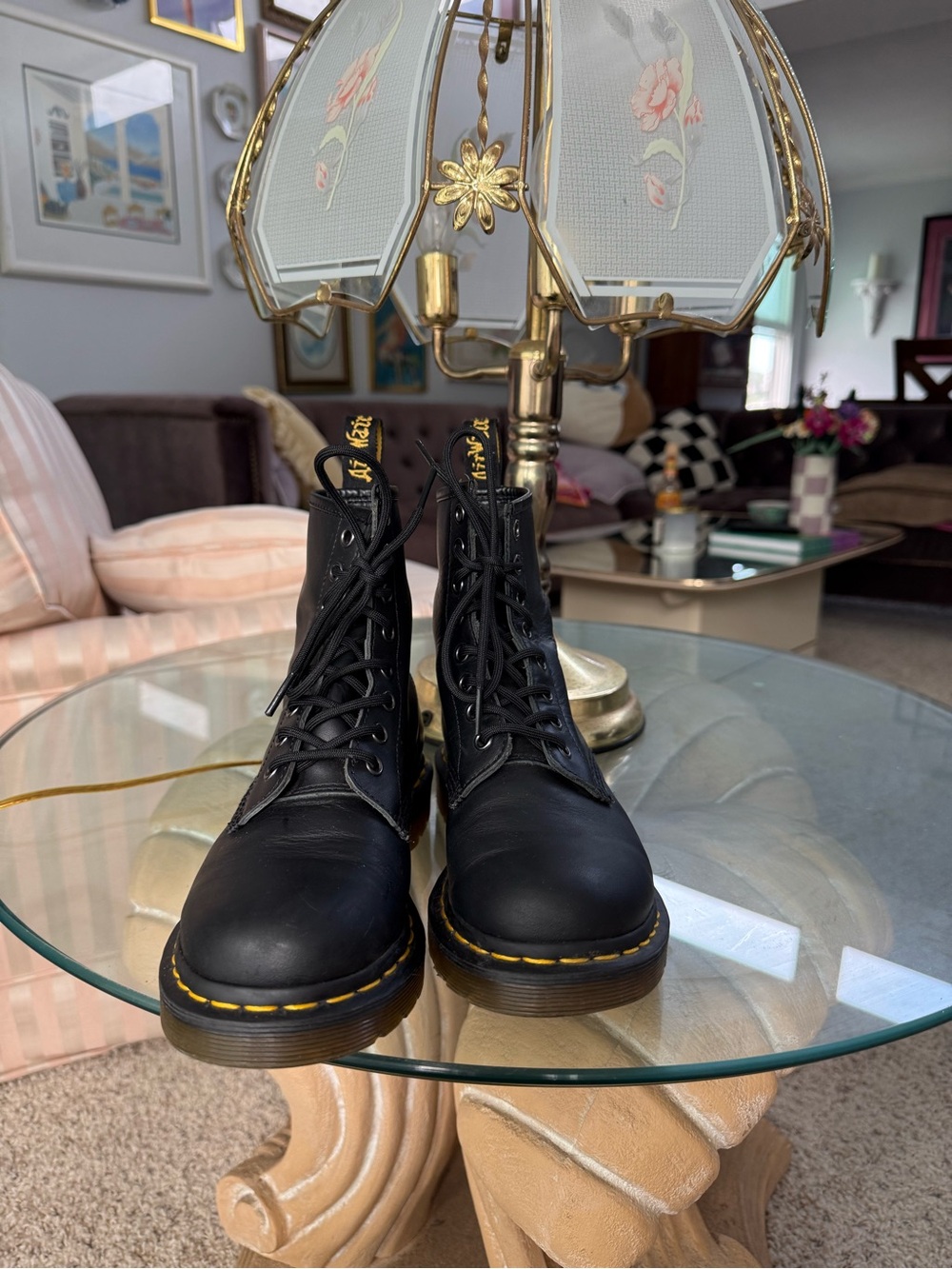 Dr. Martens 1460 Smooth Black Leather Boots - Women’s 6 - Picture 2 of 5